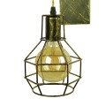 GLOBOSTAR® RYDON  Vintage Φωτιστικό Τοίχου - Απλίκα με Ντουί 1 x E27 AC 220-240V IP20 - Μπρούτζινο Εφέ Σκουριάς - Μ15 x Π24 x Υ70cm