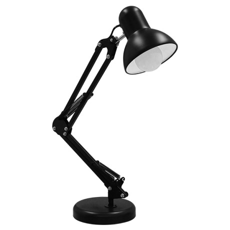 GLOBOSTAR® DESK  Μοντέρνο Επιτραπέζιο Φωτιστικό Πορτατίφ με Ντουί 1 x E27 AC 220-240V IP20 - Μαύρο - Μ15 x Π15 x Υ67cm