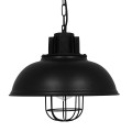 GLOBOSTAR® HARROW  Vintage Κρεμαστό Φωτιστικό Οροφής με Ντουί 1 x E27 AC 220-240V IP20 - Μαύρο - Μ33 x Π33 x Υ32cm