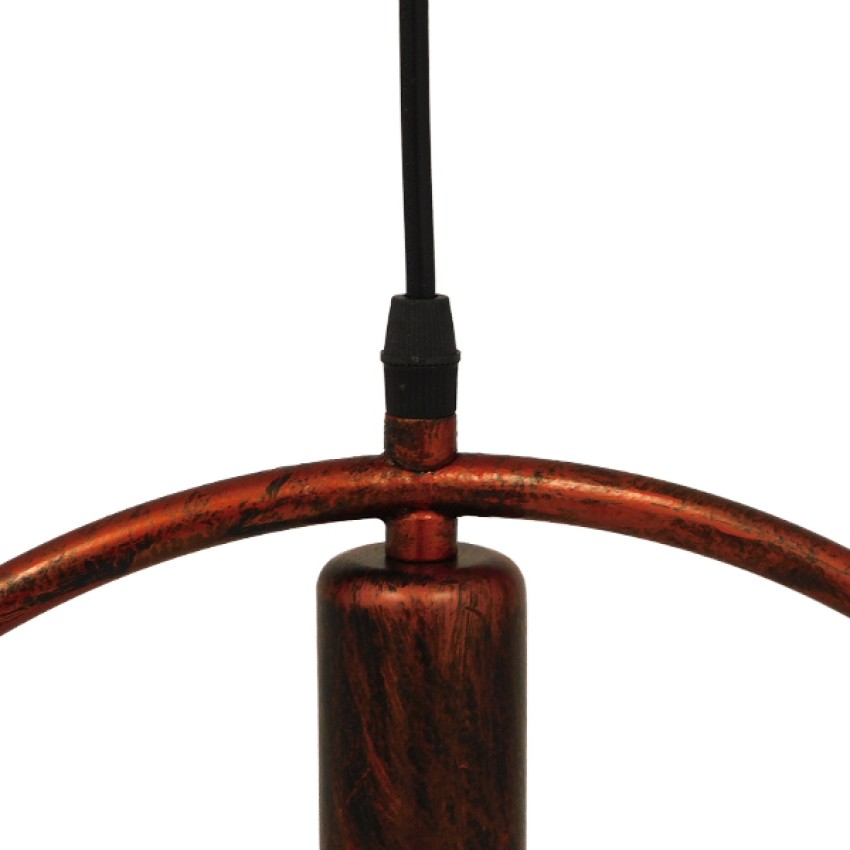 GLOBOSTAR® OMICRON  Μοντέρνο Κρεμαστό Φωτιστικό Οροφής με Ντουί 1 x E27 AC 220-240V IP20 - Χάλκινο - Μ33 x Π4 x Υ33cm