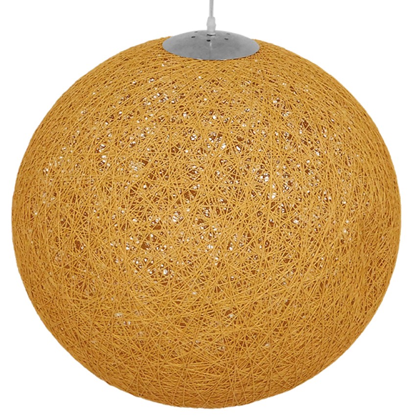 OCEANA  Vintage Κρεμαστό Φωτιστικό Μπάλα Μονόφωτο 1 x E27 IP20 Μπεζ & Χρυσό Σχοινί - Μ60 x Π60 x Υ60cm OCEANA  Vintage Κρεμαστό Φωτιστικό Μπάλα Μονόφωτο 1 x E27 IP20 Μπεζ & Χρυσό Σχοινί - Μ60 x Π60 x Υ60cm