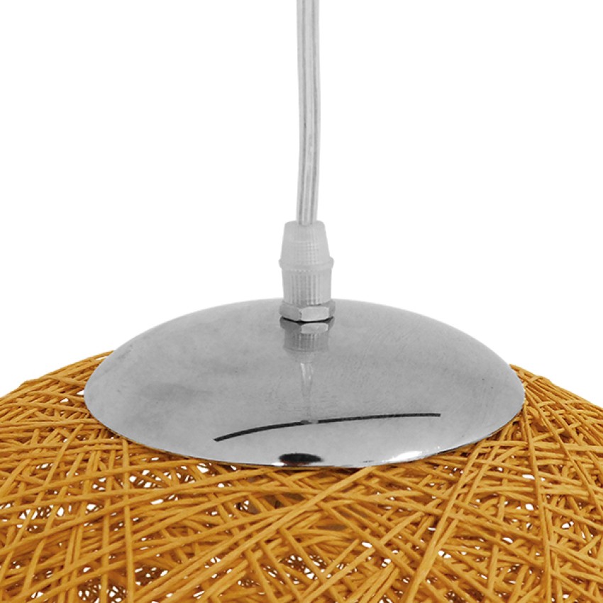 OCEANA  Vintage Κρεμαστό Φωτιστικό Μπάλα Μονόφωτο 1 x E27 IP20 Μπεζ & Χρυσό Σχοινί - Μ60 x Π60 x Υ60cm OCEANA  Vintage Κρεμαστό Φωτιστικό Μπάλα Μονόφωτο 1 x E27 IP20 Μπεζ & Χρυσό Σχοινί - Μ60 x Π60 x Υ60cm