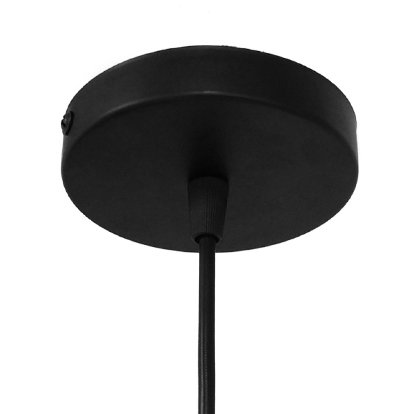 GLOBOSTAR® KAIRI  Μοντέρνο Κρεμαστό Φωτιστικό Οροφής με Ντουί 1 x E27 AC 220-240V IP20 - Μαύρο & Λευκό - Μ38 x Π38 x Υ39cm