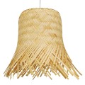 HAWAII  Boho Κρεμαστό Φωτιστικό Καμπάνα Μονόφωτο 1 x E27 IP20 Μπέζ Ξύλο - Μ40 x Π40 x Y43cm