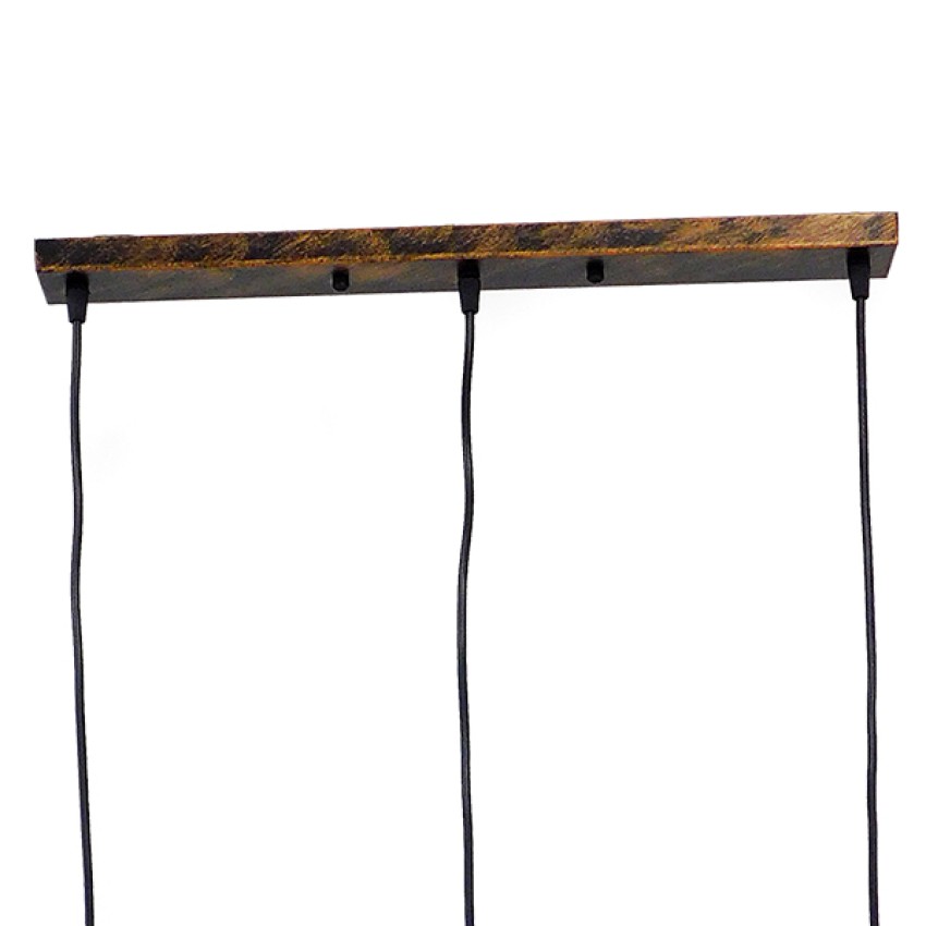 LITTLE MAN  Μοντέρνο Κρεμαστό Φωτιστικό Φιγούρα Τρίφωτο 3 x E27 IP20 Χάλκινο Μέταλλο - Μ70 x Π10 x Υ105cm