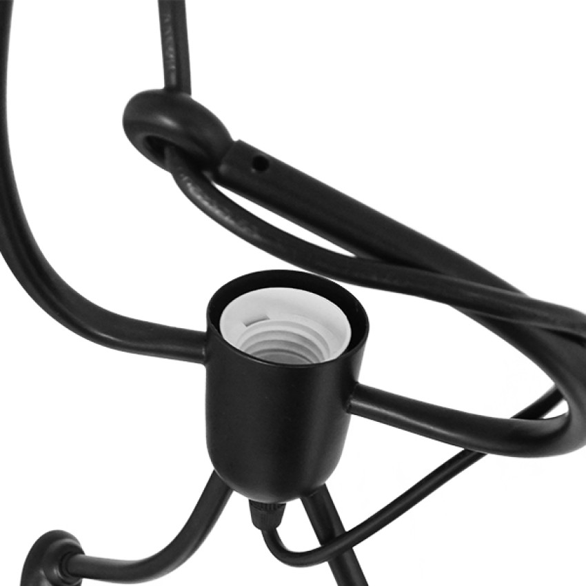 LITTLE MAN  Μοντέρνο Κρεμαστό Φωτιστικό Φιγούρα Τρίφωτο 3 x E27 IP20 Μαύρο Μέταλλο - Μ70 x Π10 x Υ105cm