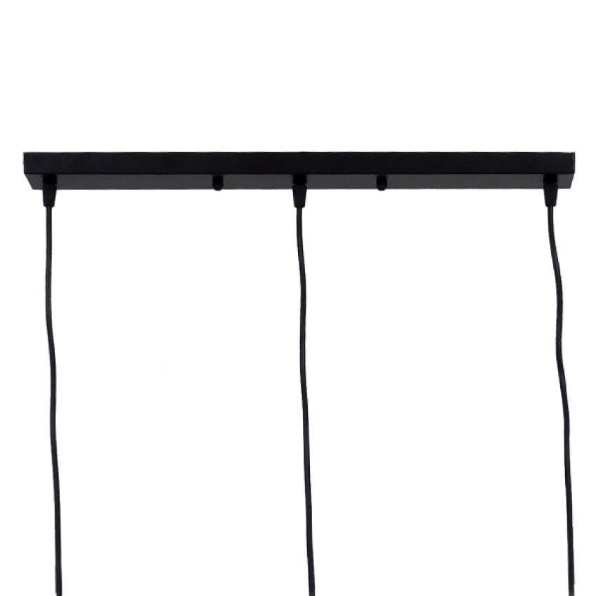 LITTLE MAN  Μοντέρνο Κρεμαστό Φωτιστικό Φιγούρα Τρίφωτο 3 x E27 IP20 Μαύρο Μέταλλο - Μ70 x Π10 x Υ105cm