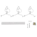 LITTLE MAN  Μοντέρνο Κρεμαστό Φωτιστικό Φιγούρα Τρίφωτο 3 x E27 IP20 Λευκό Μέταλλο - Μ70 x Π10 x Υ105cm