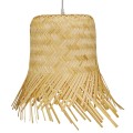 HAWAII  Boho Κρεμαστό Φωτιστικό Καμπάνα Μονόφωτο 1 x E27 IP20 Μπέζ Ξύλο - Μ40 x Π40 x Y43cm