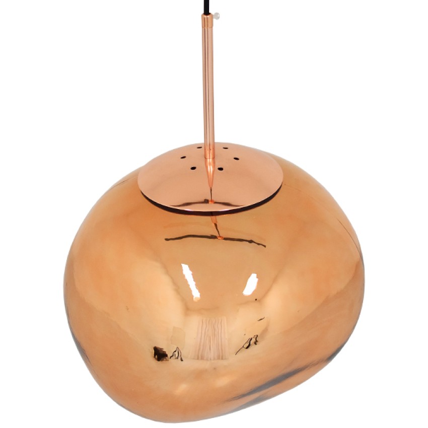 GLOBOSTAR® DIXAR  Μοντέρνο Κρεμαστό Φωτιστικό Οροφής με Ντουί 1 x E27 AC 220-240V IP20 - Χάλκινο Φιμέ - Μ36 x Π36 x Υ45cm