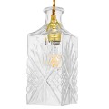 WHISKEY  Vintage Κρεμαστό Φωτιστικό Ανάρτηση Μονόφωτο 1 x E27 IP20 Διάφανο Γυαλί - Μ10 x Π10 x Υ24cm