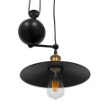 CARILO  Vintage Κρεμαστό Φωτιστικό Ανάρτηση Μονόφωτο 1 x E27 IP20 Μαύρο & Χρυσό Μέταλλο - Μ32 x Π26 x Υ120cm
