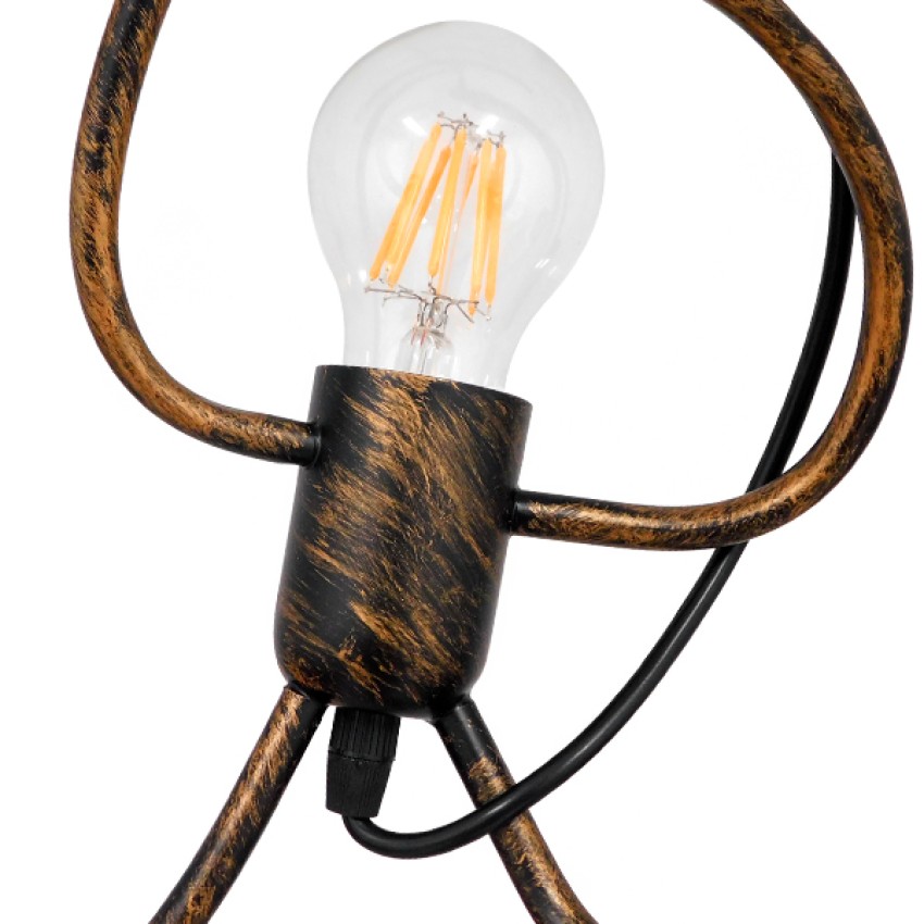 LITTLE MAN  Μοντέρνο Κρεμαστό Φωτιστικό Φιγούρα Μονόφωτο 1 x E27 IP20 Χάλκινο Μέταλλο - Μ20 x Π20 x Υ40cm