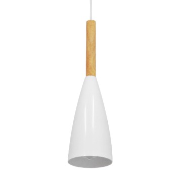 DILLON  Μοντέρνο Κρεμαστό Φωτιστικό Καμπάνα Μονόφωτο 1 x E27 IP20 Λευκό Μέταλλο - Μ11 x Π11 x Υ36cm