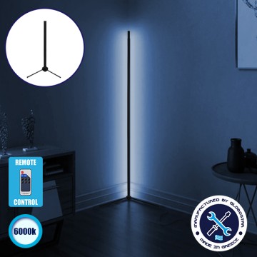 Μοντέρνο Minimal Επιτραπέζιο Μαύρο Φωτιστικό 50cm LED 8 Watt με Ασύρματο Χειριστήριο RF & Dimmer Ψυχρό Λευκό 6000k  ALIEN Design