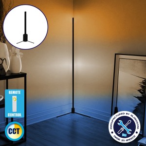 Μοντέρνο Minimal Επιτραπέζιο Μαύρο Φωτιστικό 50cm LED 8 Watt με Ασύρματο Χειριστήριο Αφής 2.4G RF & Dimmer CCT - Ψυχρό - Ημέρας - Θερμό  ALIEN Design