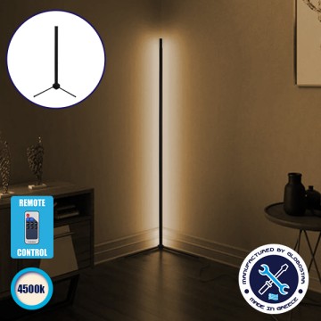 Μοντέρνο Minimal Επιτραπέζιο Μαύρο Φωτιστικό 50cm LED 8 Watt με Ασύρματο Χειριστήριο RF & Dimmer Φυσικό Λευκό 4500k  ALIEN Design