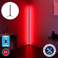 Μοντέρνο Minimal Επιτραπέζιο Μαύρο Φωτιστικό 50cm LED 8 Watt με Ασύρματο Χειριστήριο RF & Dimmer Κόκκινο  ALIEN Design
