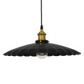 MARGI  Vintage Κρεμαστό Φωτιστικό Καμπάνα Μονόφωτο 1 x E27 IP20 Μαύρο & Χρυσό Μέταλλο - Μ40 x Π40 x Y15cm