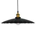 MARGI  Vintage Κρεμαστό Φωτιστικό Καμπάνα Μονόφωτο 1 x E27 IP20 Μαύρο & Χρυσό Μέταλλο - Μ40 x Π40 x Y15cm