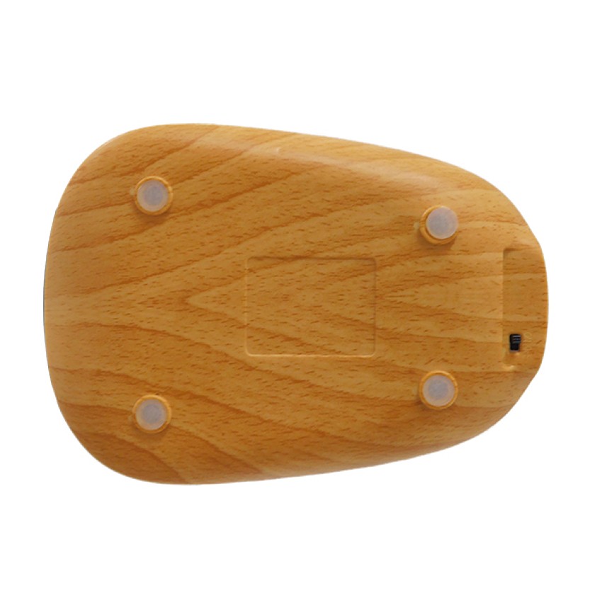 DRAPER  Επαναφορτιζόμενο USB Φωτιστικό Γραφείου LED 6 Watt Μονόφωτο Μεταλλικό σε Απόχρωση Ξύλου με Μαύρο Καπέλο Λευκό Ημέρας 4500K