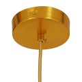 GLOBOSTAR® HUDSON  Μοντέρνο Κρεμαστό Φωτιστικό Οροφής με Ντουί 1 x E27 AC 220-240V IP20 - Λευκό & Χρυσό - Μ30 x Π30 x Υ34cm
