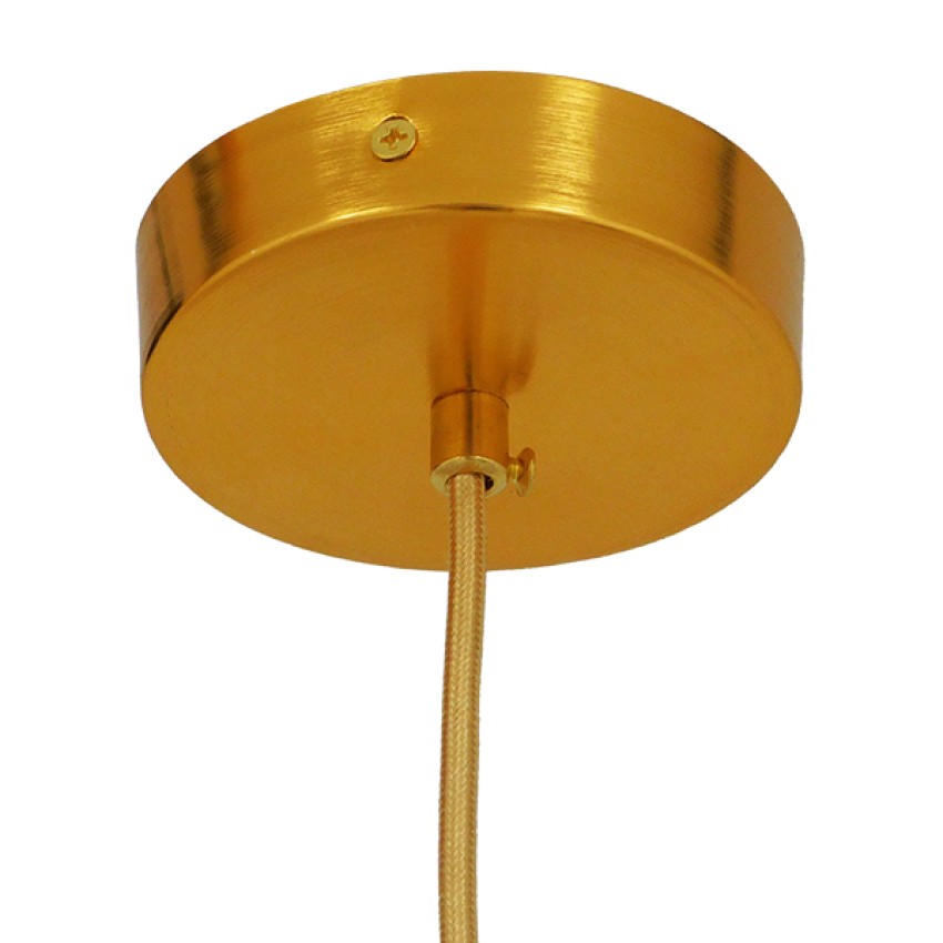 GLOBOSTAR® HUDSON  Μοντέρνο Κρεμαστό Φωτιστικό Οροφής με Ντουί 1 x E27 AC 220-240V IP20 - Λευκό & Χρυσό - Μ30 x Π30 x Υ34cm