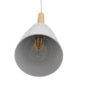 DILLON  Μοντέρνο Κρεμαστό Φωτιστικό Καμπάνα Μονόφωτο 1 x E27 IP20 Λευκό Μέταλλο - Μ11 x Π11 x Υ36cm