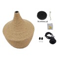 SHANGHAI ROPE  Boho Κρεμαστό Φωτιστικό Καμπάνα Μονόφωτο 1 x E27 IP20 Μπεζ Σχοινί - Μ24 x Π24 x Υ30cm