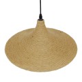 SHANGHAI ROPE  Boho Κρεμαστό Φωτιστικό Καμπάνα Μονόφωτο 1 x E27 IP20 Μπεζ Σχοινί - Μ37 x Π37 x Υ20cm