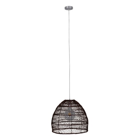 GLOBOSTAR® MALIBU  Boho Κρεμαστό Φωτιστικό Οροφής με Ντουί 1 x E27 AC 220-240V IP20 - Καφέ - Μ40 x Π40 x Υ35cm