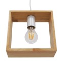 ELISE  Μοντέρνο Κρεμαστό Φωτιστικό Οροφής Μονόφωτο 1 x E27 IP20 Μπεζ Ξύλο - Μ20 x Π8 x Υ23cm