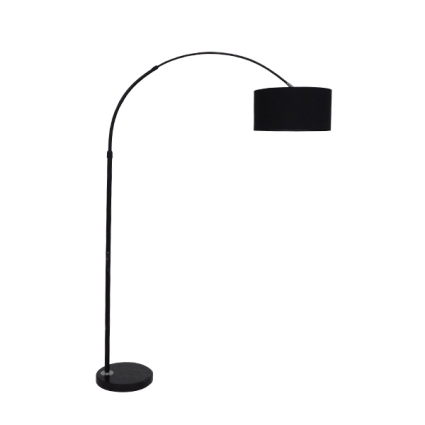 GLOBOSTAR® IMPERIAL  Μοντέρνο Επιδαπέδιο Φωτιστικό με Ντουί 1 x E27 AC 220-240V IP20 - Μαύρο - Μ100 x Π34 x Υ187cm