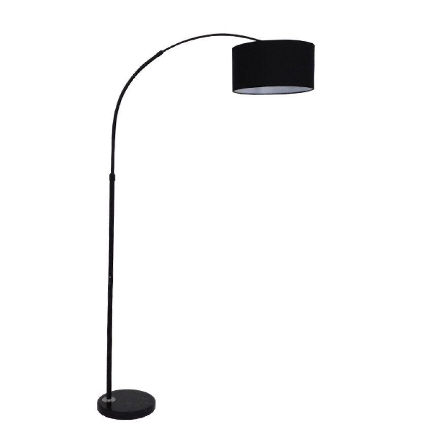 GLOBOSTAR® IMPERIAL  Μοντέρνο Επιδαπέδιο Φωτιστικό με Ντουί 1 x E27 AC 220-240V IP20 - Μαύρο - Μ100 x Π34 x Υ187cm