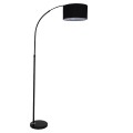 GLOBOSTAR® IMPERIAL  Μοντέρνο Επιδαπέδιο Φωτιστικό με Ντουί 1 x E27 AC 220-240V IP20 - Μαύρο - Μ100 x Π34 x Υ187cm