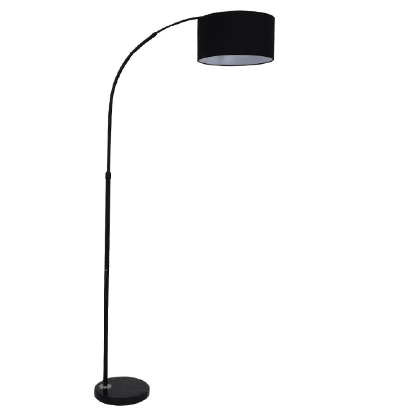 GLOBOSTAR® IMPERIAL  Μοντέρνο Επιδαπέδιο Φωτιστικό με Ντουί 1 x E27 AC 220-240V IP20 - Μαύρο - Μ100 x Π34 x Υ187cm