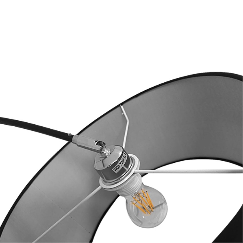 GLOBOSTAR® IMPERIAL  Μοντέρνο Επιδαπέδιο Φωτιστικό με Ντουί 1 x E27 AC 220-240V IP20 - Μαύρο - Μ100 x Π34 x Υ187cm