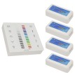 Ασύρματος LED RGB Controller με Χειριστήριο Τοίχου Αφής 2.4G RF 12v (576w) - 24v (1152w) DC για Τέσσερα Group