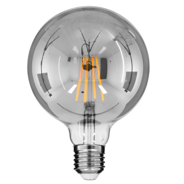 Λάμπα E27 G125 Γλόμπος LED LONG FILAMENT 8W 800 lm 320° AC 85-265V Edison Retro με Φιμέ Γυαλί Θερμό Λευκό 2700 K Dimmable