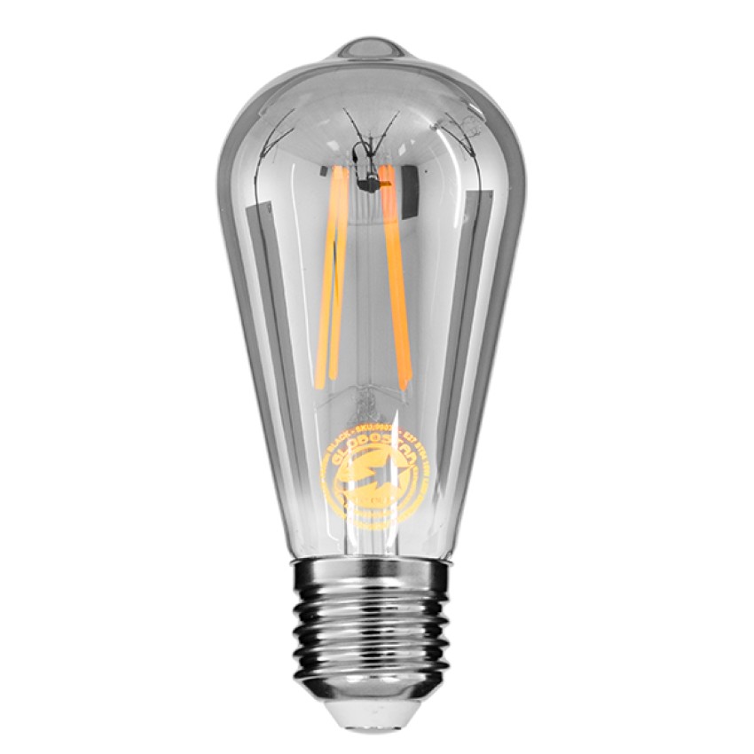 Λάμπα E27 ST64 Αχλάδι LED LONG FILAMENT 10W 1000 lm 320° AC 85-265V Edison Retro με Φιμέ Γυαλί Θερμό Λευκό 2700 K Dimmable