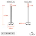 ALIEN Design DIVA Μοντέρνο Minimal Nordic Μεταλλικό Φωτιστικό Επιτραπέζιο - Πορτατίφ - Λαμπατέρ Μαύρο LED 10W 1500lm με Ασύρματο Χειριστήριο RF & Dimmer IP20 Πολύχρωμο + CCT - RGBW + WW Μ3 x Π1.6 x Υ50cm ALIEN Design DIVA Μοντέρνο Minimal Nordic Μεταλλικό Φωτιστικό Επιτραπέζιο - Πορτατίφ - Λαμπατέρ Μαύρο LED 10W 1500lm με Ασύρματο Χειριστήριο RF & Dimmer IP20 Πολύχρωμο + CCT - RGBW + WW Μ3 x Π1.6 x Υ50cm