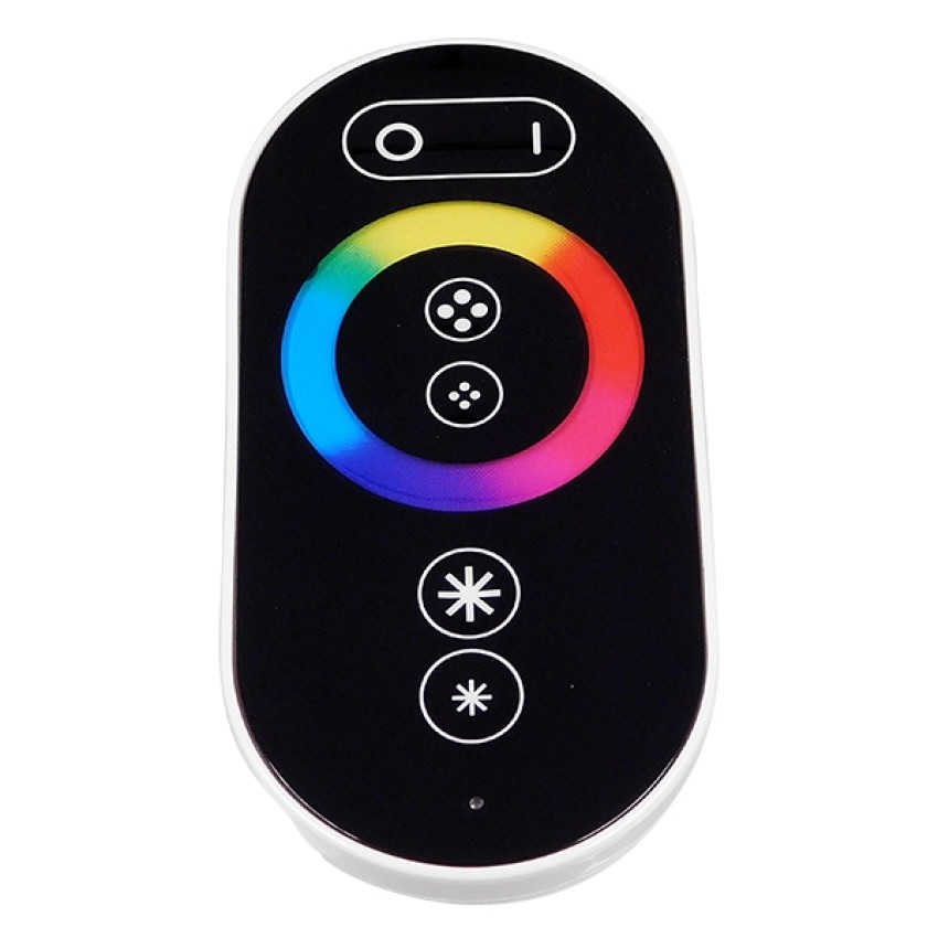 GLOBOSTAR® RGBCONTROLLER  Dimmer / Controller με RF Ασύρματο Χειριστήριο με 3 x 8A 192W Κανάλια DC 12-24V 24A 576W Max IP20 - RF2.4Ghz SYNC - Μ9 x Π9 x Υ2.5cm