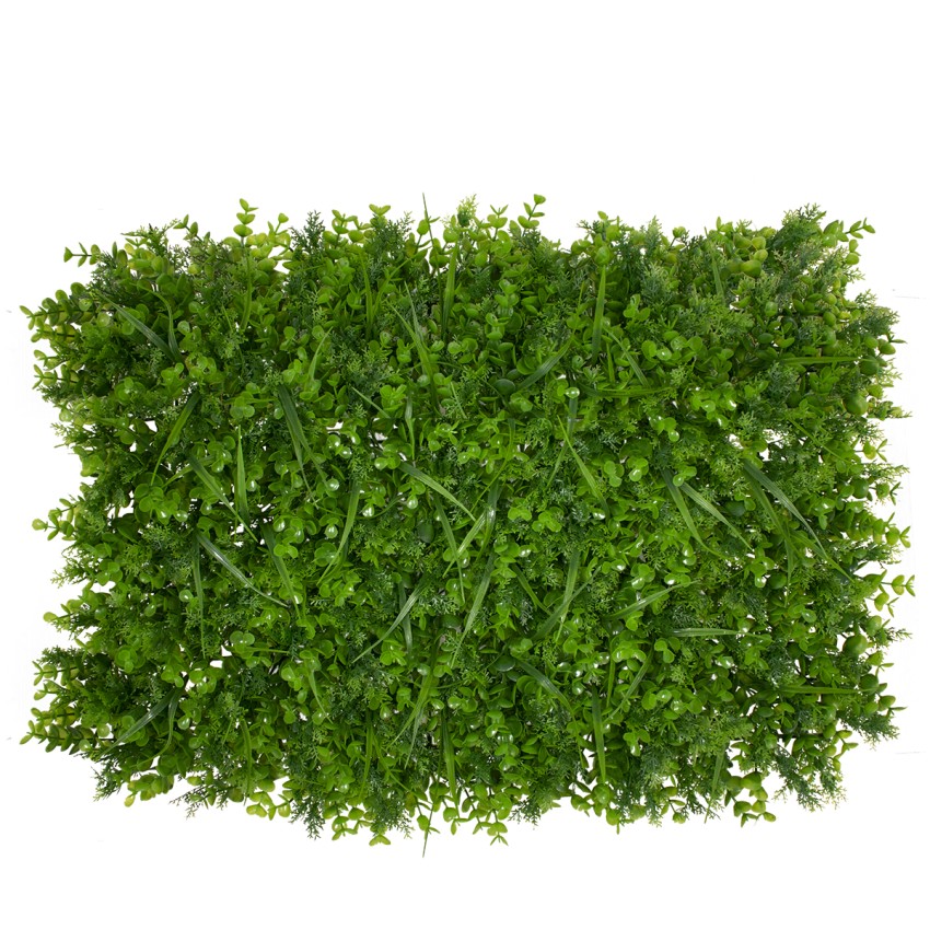 Συνθετικό Τεχνητό Διακοσμητικό Πάνελ Φυλλωσιάς - Κάθετος Κήπος Καυκάσιο Πυξάρι - Λέιλαντ - Γρασίδι Πράσινο Μ60 x Υ40 x Π10cm