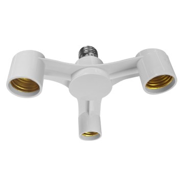 GLOBOSTAR® ADAPTOR  Αντάπτορας/Μετατροπέας από Ντουί E27 σε 3 x E27 IP20 - Μ18 x Π18 x Υ10cm