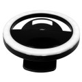 Selfie Ring Light LED SMD 2W 200 lm Μαύρο Σώμα με Ενσωματωμένη Επαναφορτιζόμενη Μπαταρία 500mAh & Καλώδιο Φόρτισης Micro USB Ψυχρό Λευκό 6000 K για Κινητό Τηλέφωνο και Tablet Φ8.5 x Υ2.5cm