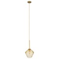 AMARIS Μοντέρνο Κρεμαστό Φωτιστικό Ανάρτηση Μονόφωτο 1 x E27 IP20 Μελί Γυαλί με Χρυσό Μέταλλο - Μ22 x Π22 x Y22cm AMARIS Μοντέρνο Κρεμαστό Φωτιστικό Ανάρτηση Μονόφωτο 1 x E27 IP20 Μελί Γυαλί με Χρυσό Μέταλλο - Μ22 x Π22 x Y22cm