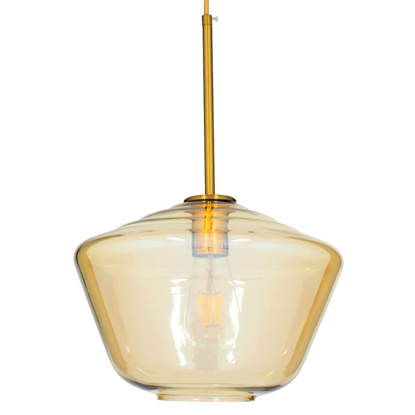 AMARIS Μοντέρνο Κρεμαστό Φωτιστικό Ανάρτηση Μονόφωτο 1 x E27 IP20 Μελί Γυαλί με Χρυσό Μέταλλο - Μ30 x Π30 x Y22cm AMARIS Μοντέρνο Κρεμαστό Φωτιστικό Ανάρτηση Μονόφωτο 1 x E27 IP20 Μελί Γυαλί με Χρυσό Μέταλλο - Μ30 x Π30 x Y22cm