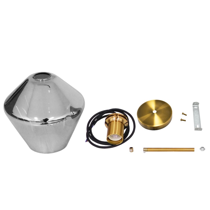 AMARIS Μοντέρνο Κρεμαστό Φωτιστικό Ανάρτηση Μονόφωτο 1 x E27 IP20 Διάφανο Γυαλί με Χρυσό Μέταλλο - Μ22 x Π22 x Y22cm AMARIS Μοντέρνο Κρεμαστό Φωτιστικό Ανάρτηση Μονόφωτο 1 x E27 IP20 Διάφανο Γυαλί με Χρυσό Μέταλλο - Μ22 x Π22 x Y22cm