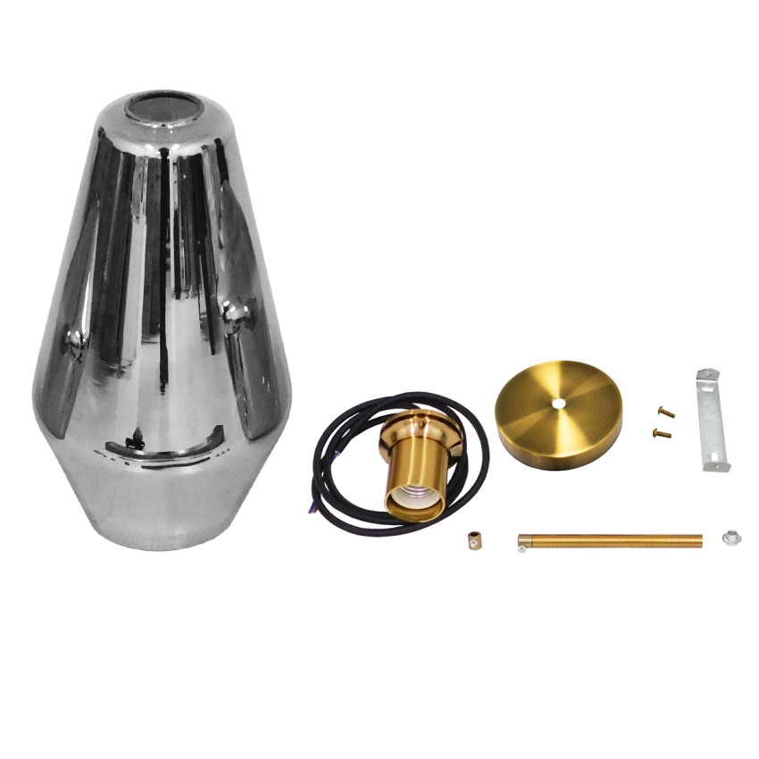 AMARIS Μοντέρνο Κρεμαστό Φωτιστικό Ανάρτηση Μονόφωτο 1 x E27 IP20 Χρυσό Μέταλλο με Διάφανο Γυαλί - Μ17 x Π17 x Υ30cm AMARIS Μοντέρνο Κρεμαστό Φωτιστικό Ανάρτηση Μονόφωτο 1 x E27 IP20 Χρυσό Μέταλλο με Διάφανο Γυαλί - Μ17 x Π17 x Υ30cm