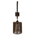 GLOBOSTAR® CASTI  Boho Φωτιστικό Τοίχου - Απλίκα με Ντουί 1 x E27 AC 220-240V IP20 - Καφέ - Μ18 x Π30 x Υ75cm
